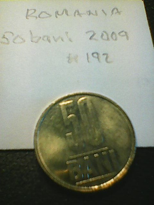 Romania 50 bani 2009, km#192