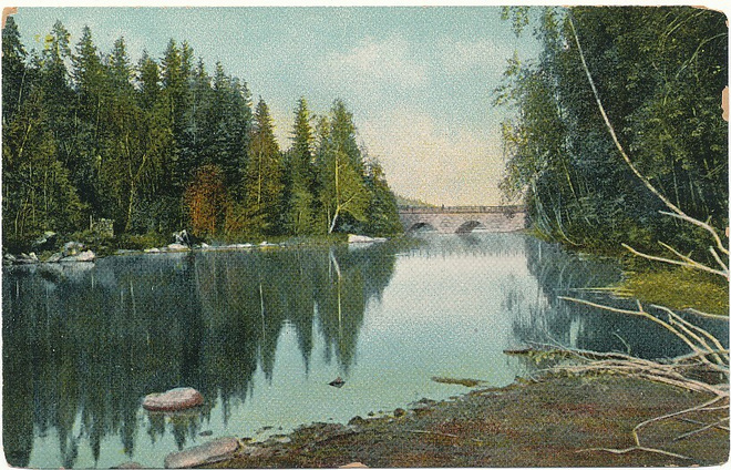 MOUHIJÄRVI, SALMIN SILTA - vanha Carte Postale