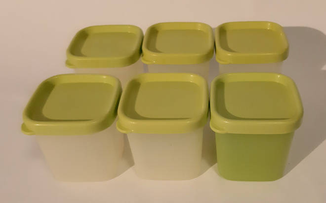 Tupperware Pakastusrasiat  6 x 80 ml vihreät