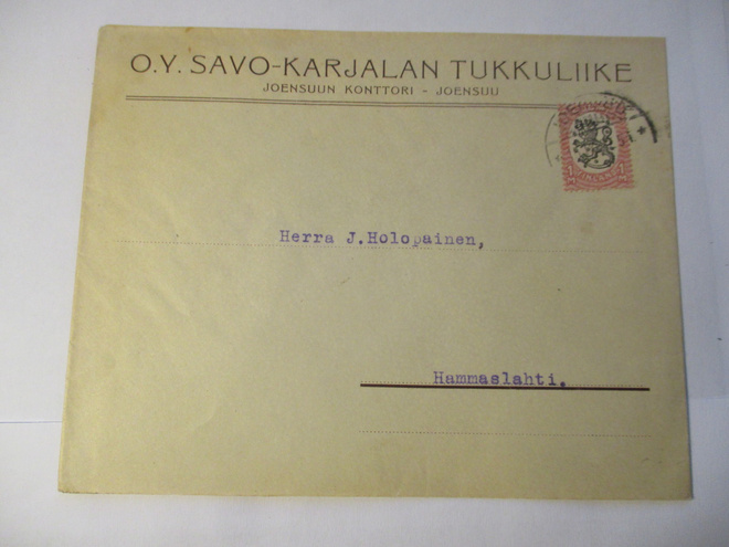 1922 Joensuu Savo-Karjalan Tukkuliike Oy