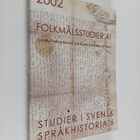 Folkmålsstudier 41/2002 - pikkukuva 1