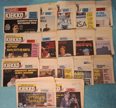 Kiekkolehti - 17 lehteä vuosilta 1988-1991