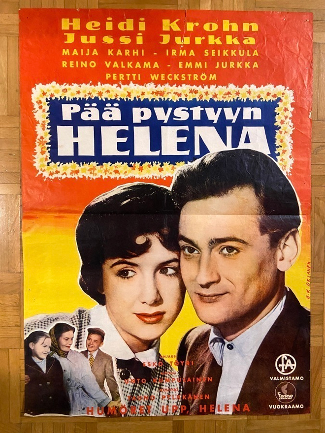 Vanha elokuvajuliste: Pää pystyyn Helena (iso juliste)
