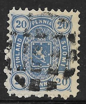 Nelilukuiset 1875 20p (LAPE 15 S) kuvioleima