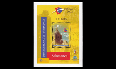 Espanja 3723BL104 ** Postimerkkinäyttely blokki (2002)