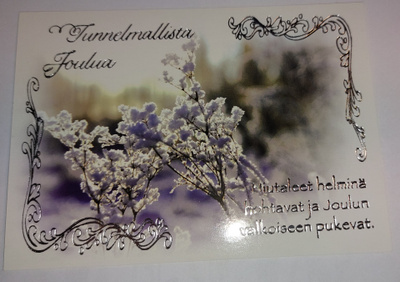 Hopea/Kultafolioitu joulukortti