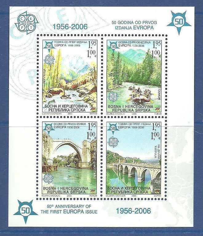 BOSNIAN SERBITASAVALTA EUROPA CEPT 50v blokki 2006 **