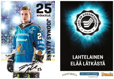 JOONAS ALANNE #25 PELICANS Postikortti Nimmarilla