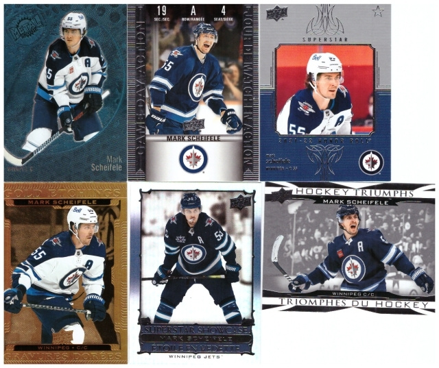 6 x MARK SCHEIFELE Winnipeg Jets, Erikois/Parallel Kortteja