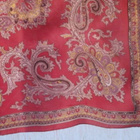 Huivi 4. Burgundinpunainen paisley-kuv. hieno huivi, vintag - pikkukuva 4