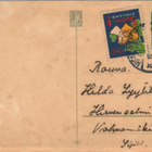 POSTILÄHETYS JOLUMERKI 1945 LEIMANALLA - pikkukuva 1