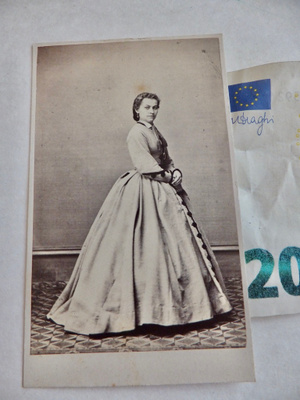 VANHA CDV Valokuva Nayttelijä Hedvig Raa-Winterhjelm 1860-l