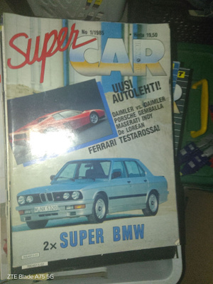 Super car lehtiä 7 kpl 1985 numeroita