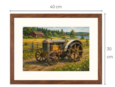 Uusi Fordson traktori art print 30 cm x 40 cm