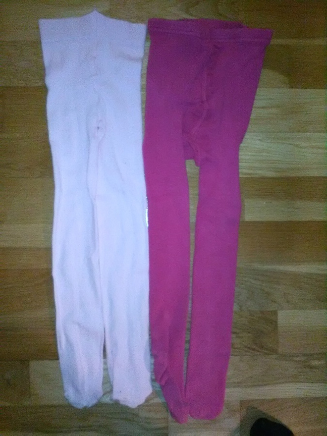 Tyttöjen pinkit sukkahousut koko 110-120 , 2 paria