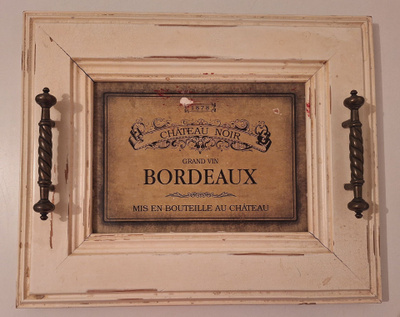 Shabby Chic -tarjotin Bordeaux