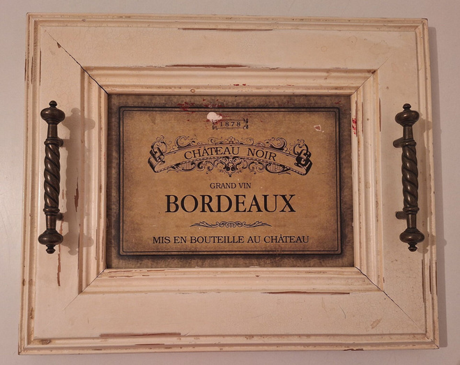Shabby Chic -tarjotin Bordeaux