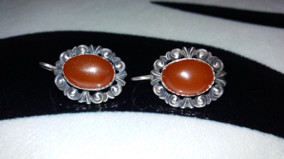 Upea vintage desing Hopea meripihka korvakorut RJ0 875