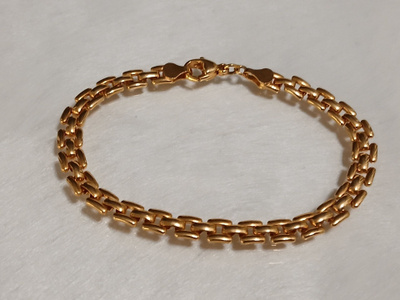 Gold plated Basket Weave Bracelet