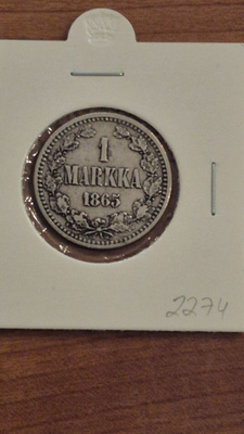 1 markka 1865, Suomi