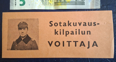 Sotakuvauskilpailun voittaja.