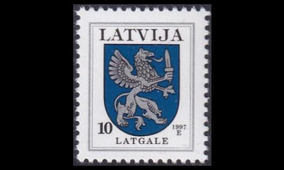 Latvia 374A_III ** Käyttösarja vaakuna 10 S -97 (1994)