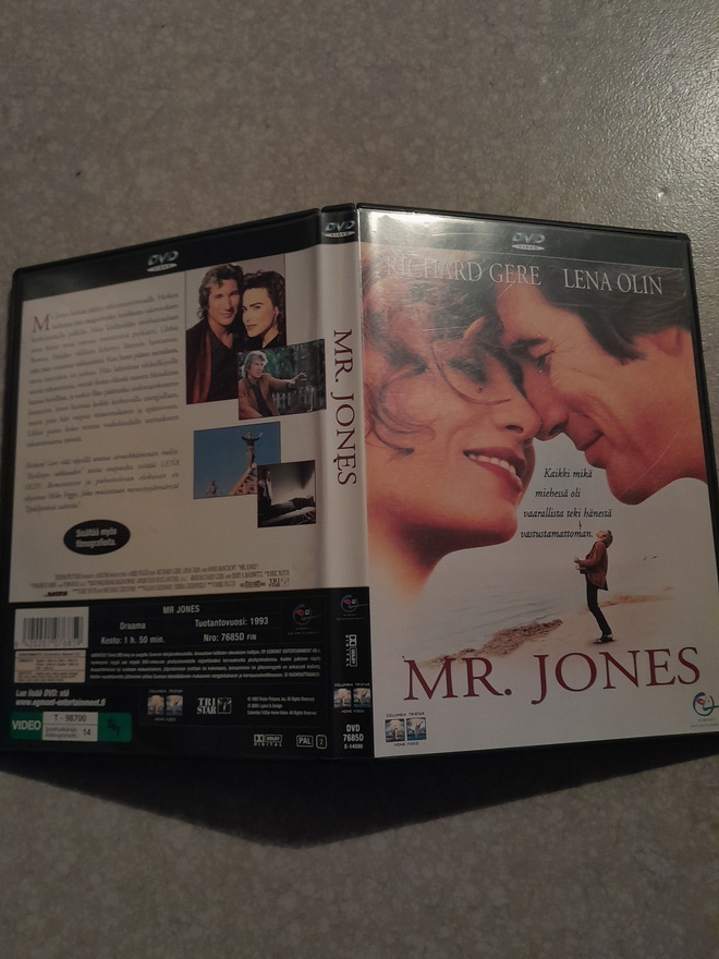Mr.jones dvd,richard gere,egmont julkaisu