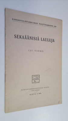 Sekaäänisiä lauluja 137. vihko