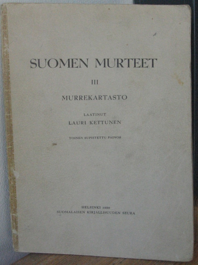 Lauri Kettunen: Suomen murteet III. Murrekartasto. 2p.