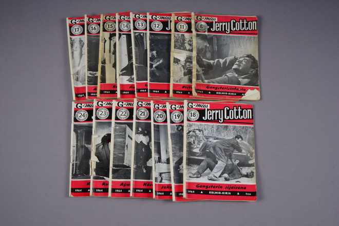 1076. 15kpl Jerry Cotton 1964-vuosikerran lehtiä.