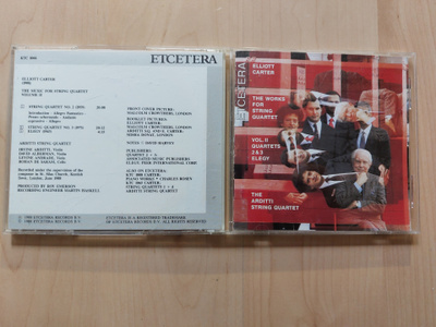 ELLIOT CARTER  – STRING QUARTETS etc. orig. EU  1988    CD