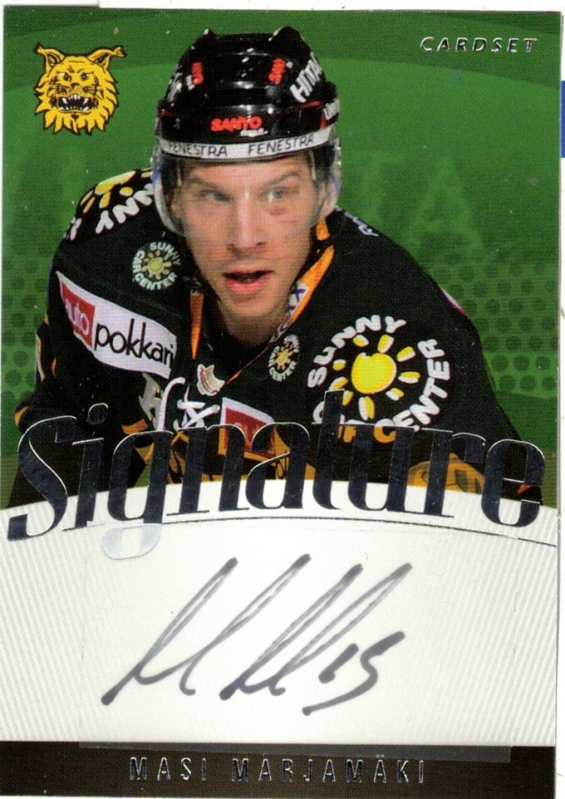 2011-12 Cardset MASI MARJAMÄKI Ilves Ässät Signature nimmari