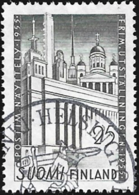 1956 Postimerkkinäyttely EP -leimattu LaPe 438