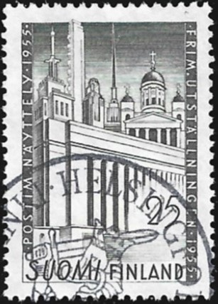 1956 Postimerkkinäyttely EP -leimattu LaPe 438