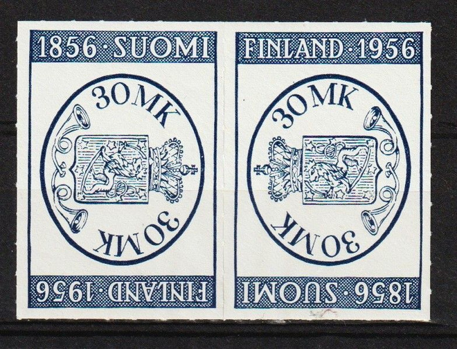 1956 Suomen Postimerkki 100v päikköpari leimaamattomana**
