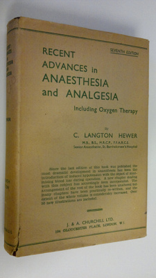 C. Langton Hewer : Recent advances in anaesthesia and ana...