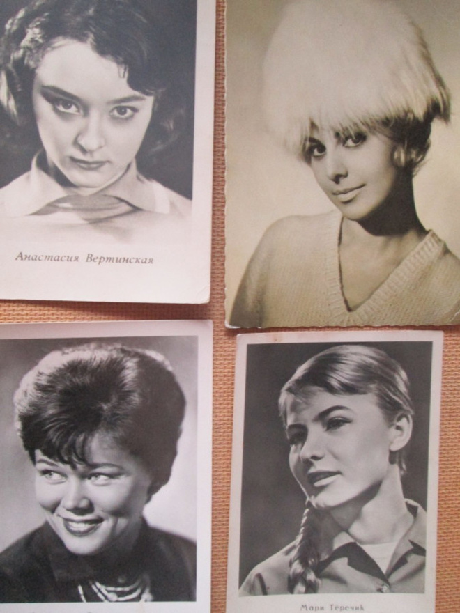 CCCP: neljä vintage filmitähtikorttia