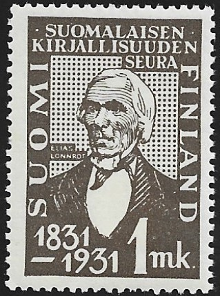 1931 Suomalaisen Kirjallisuuden Seura 100 v 1 mk ** LaPe 162