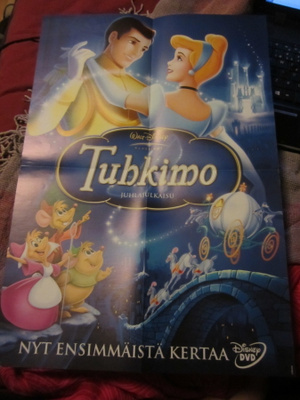 Juliste Walt Disney Tuhkimo Juhlajulkaisu