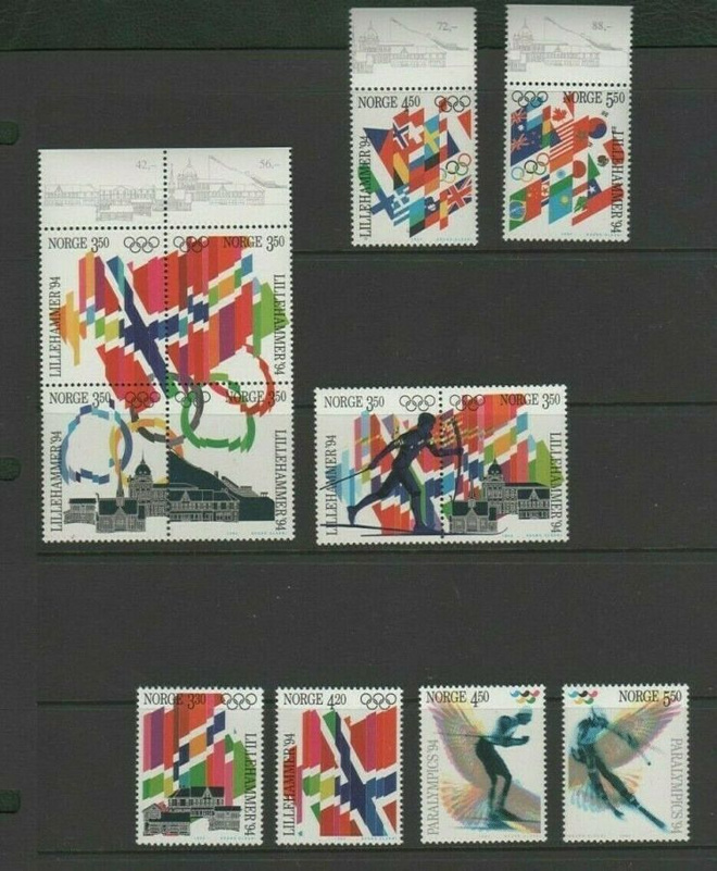 POSTIMERKKEJÄ - Lillehammer 1994 ( Norja / Norge )