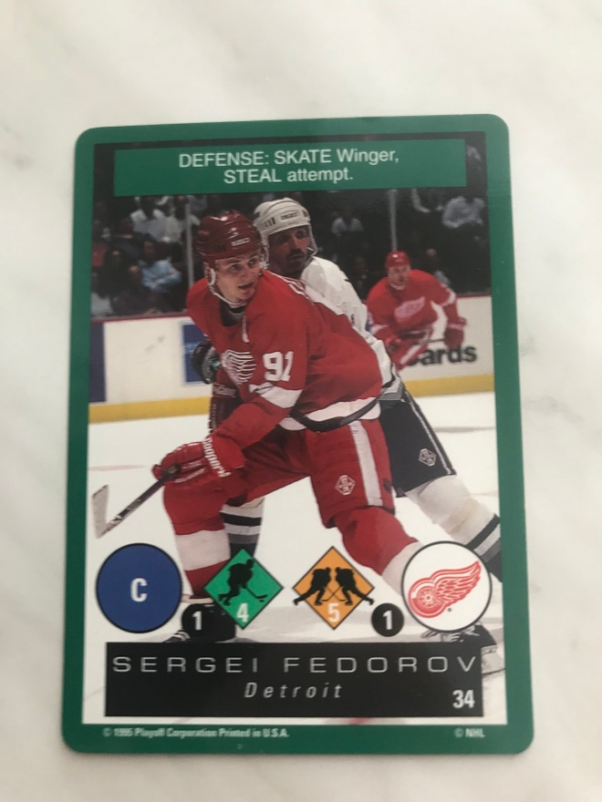 1995-96 Playoff One on One Sergei Fedorov #34