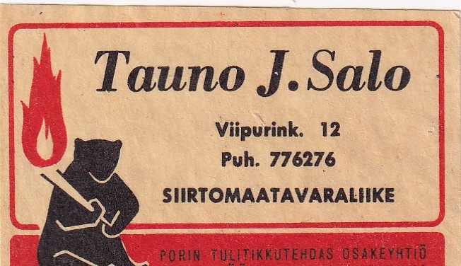 Tauno J. Salo , Viipurink. 12  6/1