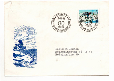 Jyväskylä: Keski-Suomen Filatelisti (erikoisleima 2.11.1968)