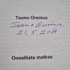 Tauno Orenius : Onnellista matkaa (signeerattu) - pikkukuva 3