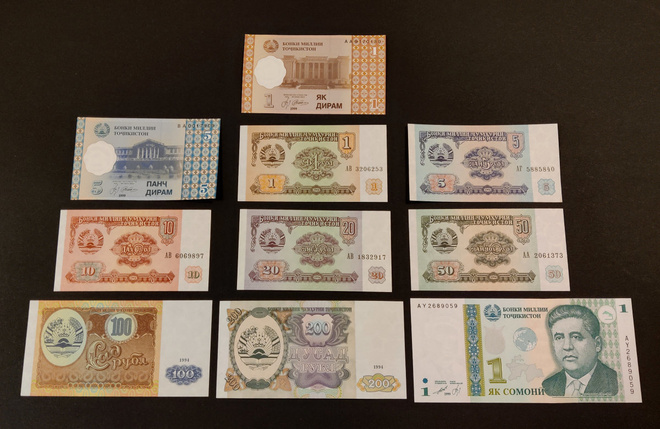 Tajikistan 10kpl erilaisia, UNC