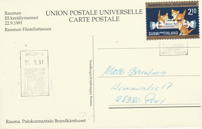 ERIKOISLEIMA , VanhaRauma, Rauma 22.9.1991
