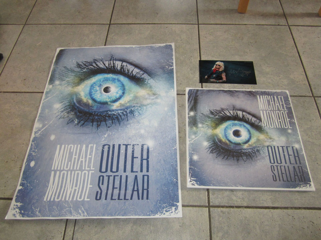 MICHAEL MONROE -OUTER STELLAR LP +JULISTE + KORTTI.AVAAMATON