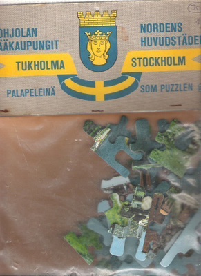 Stockholm, palapeli, Pohjolan pääkaupungit + kukkaro.