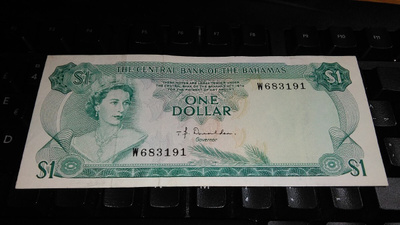 Bahamas 1 dollar 1974 P35a sn191 VF