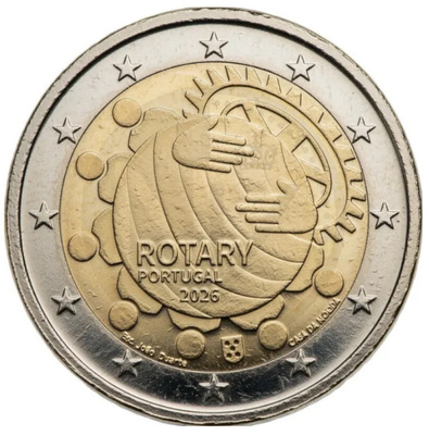 ** PORTUGALI 2€ 2026 Rotary pillerissä **